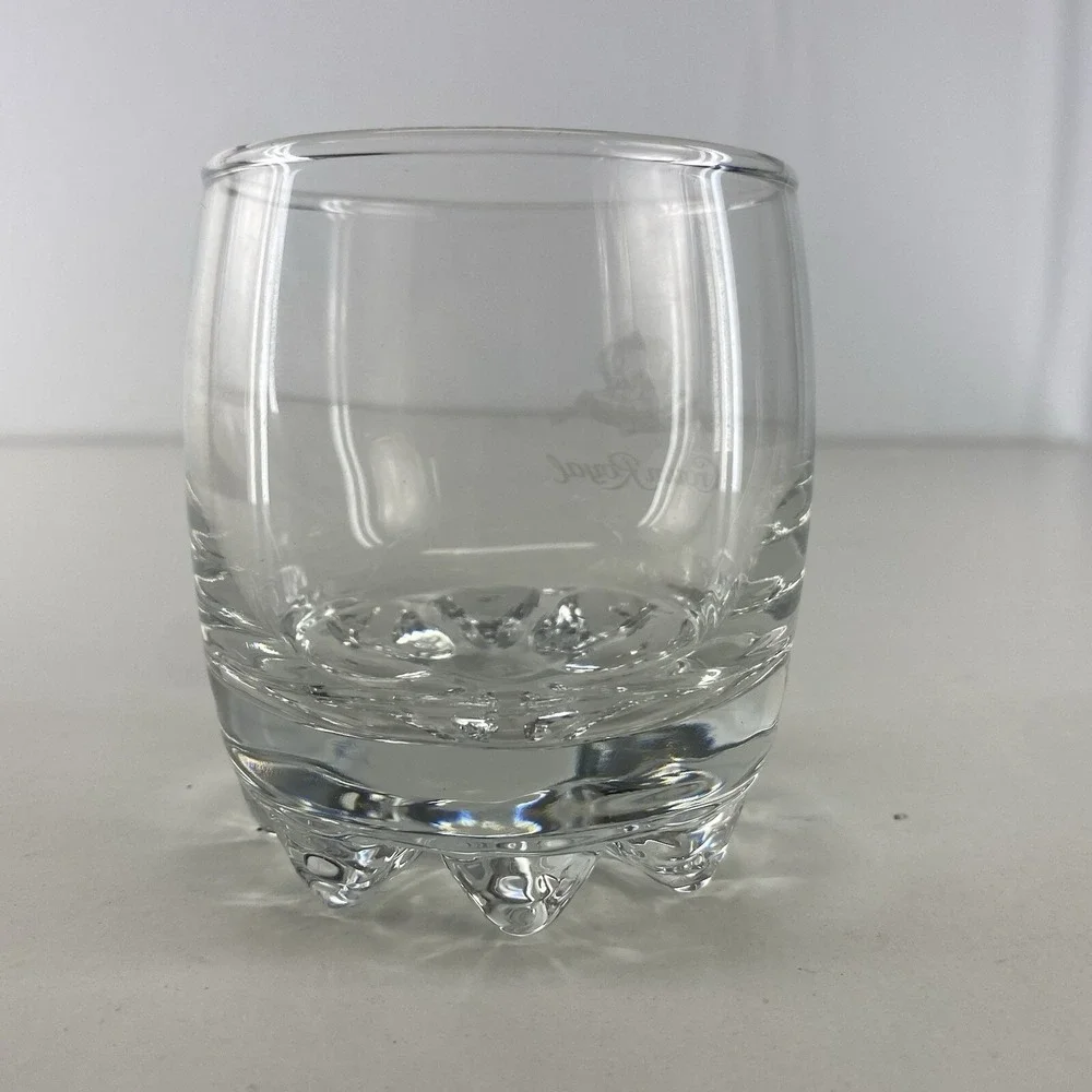 Beautiful CROWN ROYAL 8 Point Low‎ Ball Whiskey Rocks Glass  Made In Italy